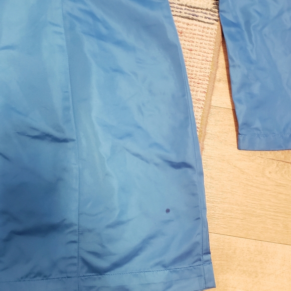 Blue Satin Puff Sleeve Dress - Picture 7 of 7